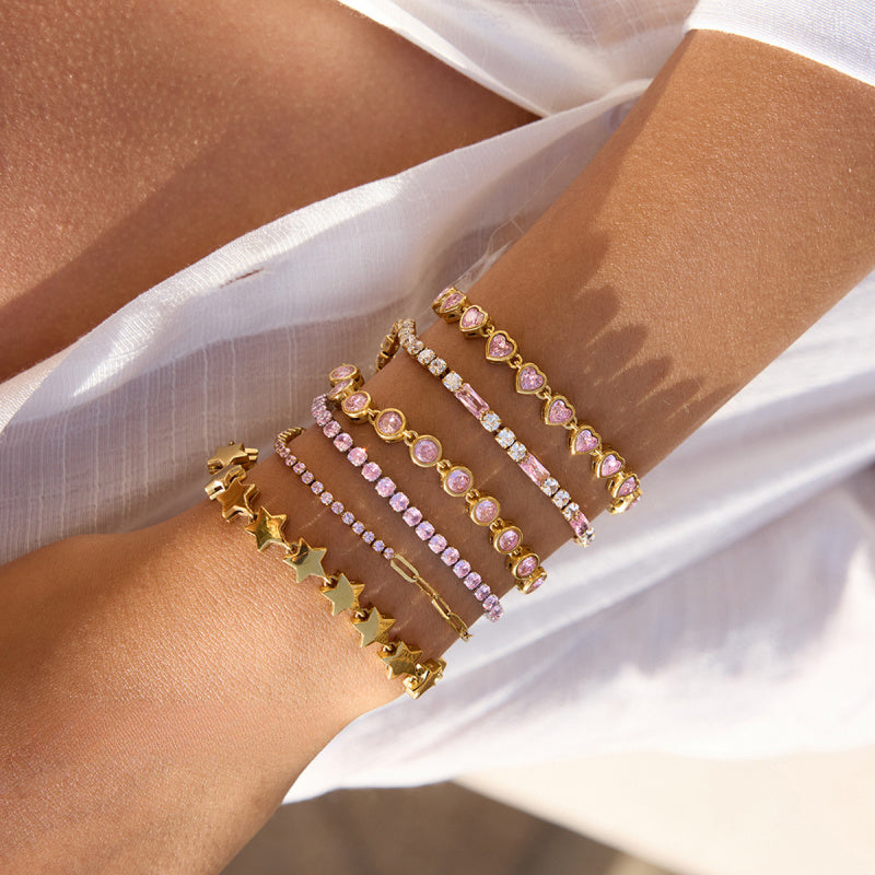 cubic zirconia bracelet gold