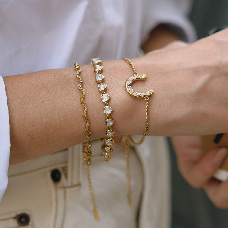 cubic zirconia cuff bracelet