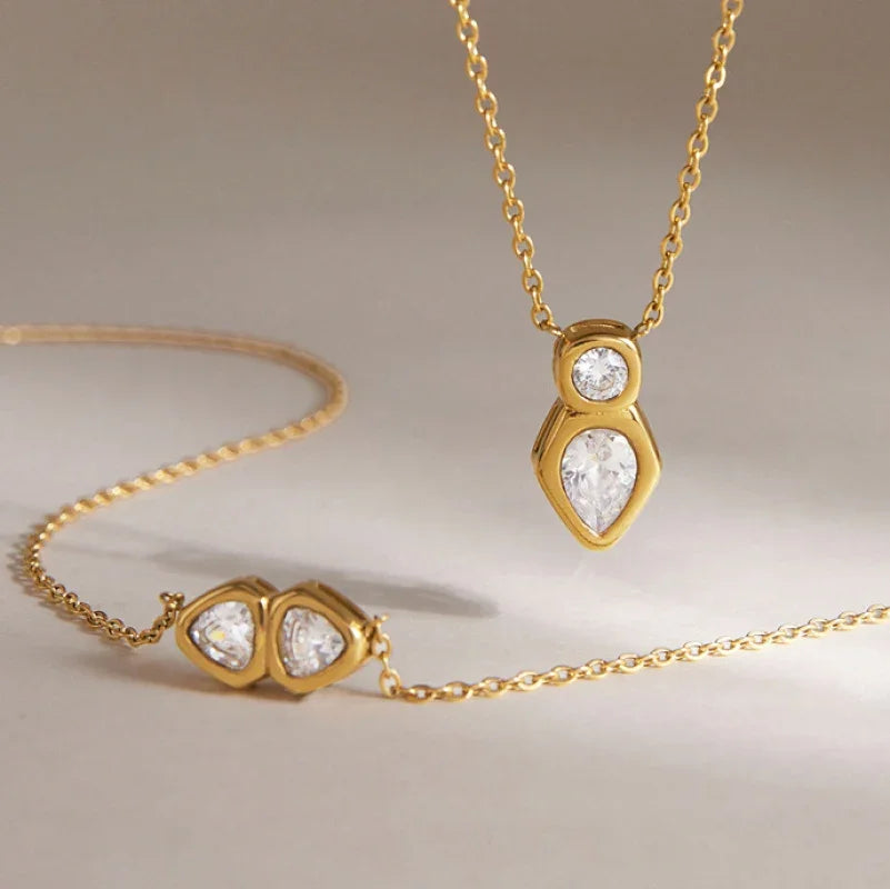 cubic zirconia diamond necklace
