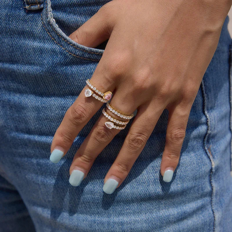 cubic zirconia eternity band