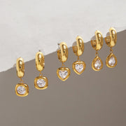 cubic zirconia heart earrings