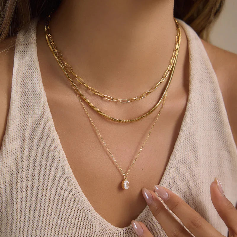 cubic zirconia necklace gold