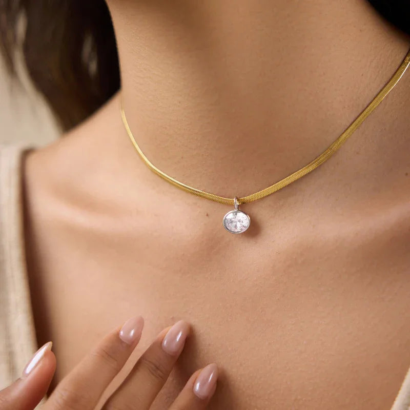 cubic zirconia pendant necklace
