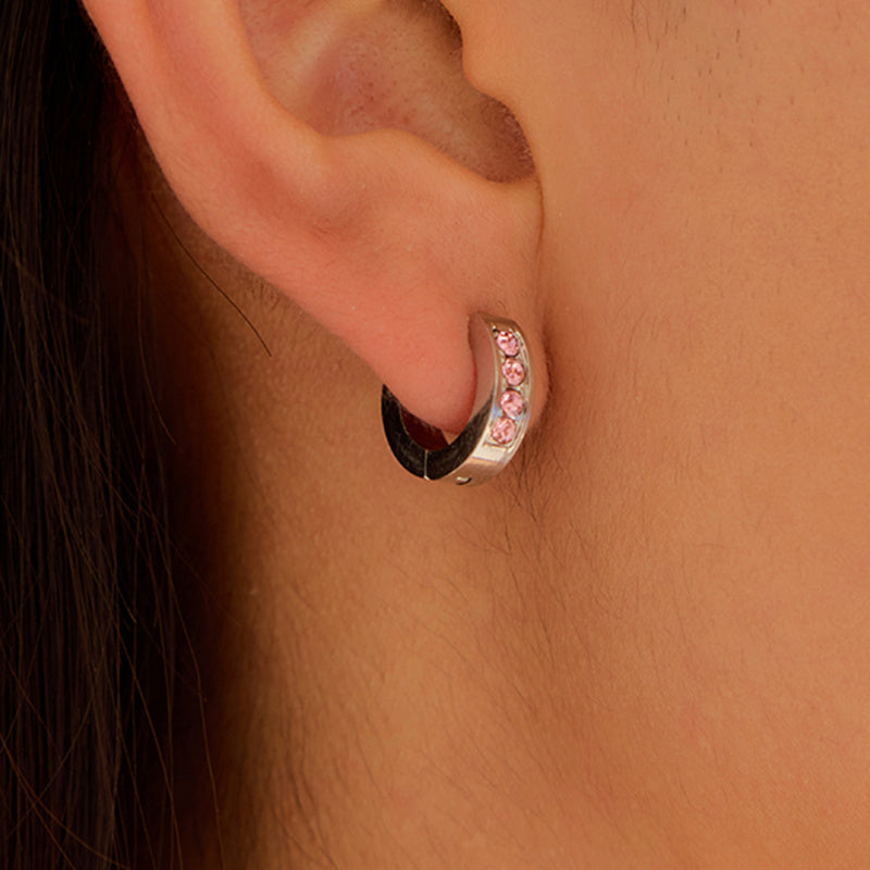cubic zirconia pink earrings