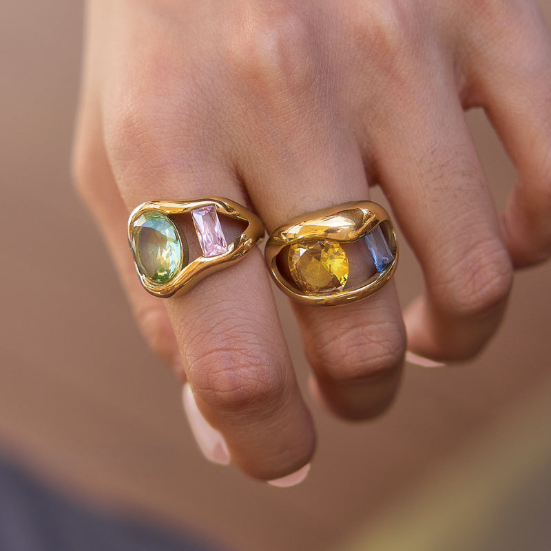 cubic zirconia stackable rings