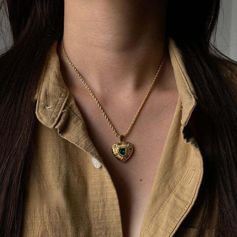 cubic zirconia station necklace