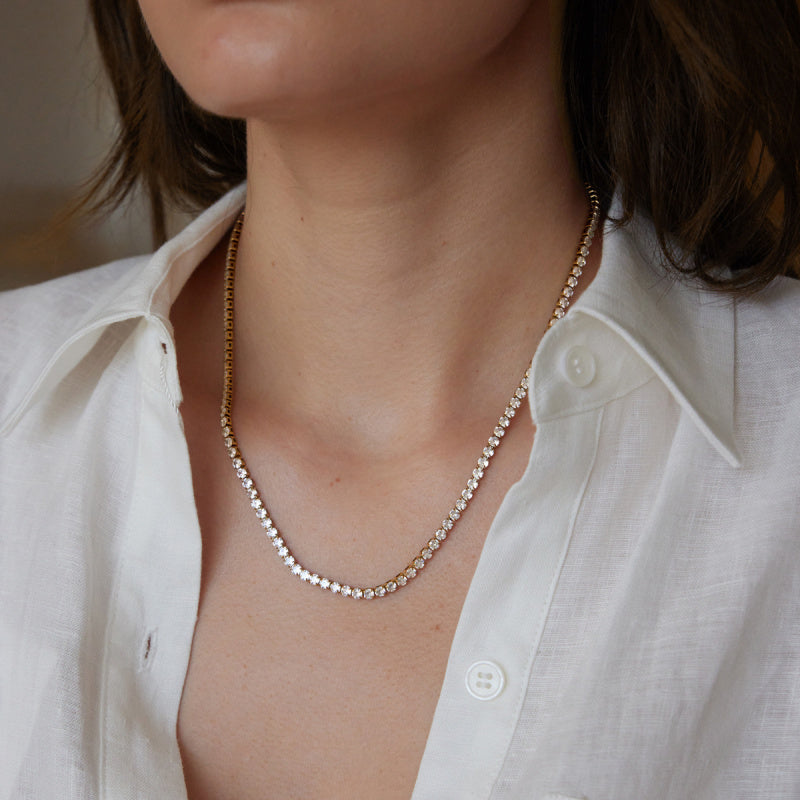 cubic zirconia tennis chain