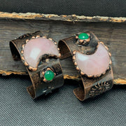 cuff bracelet with gemstones