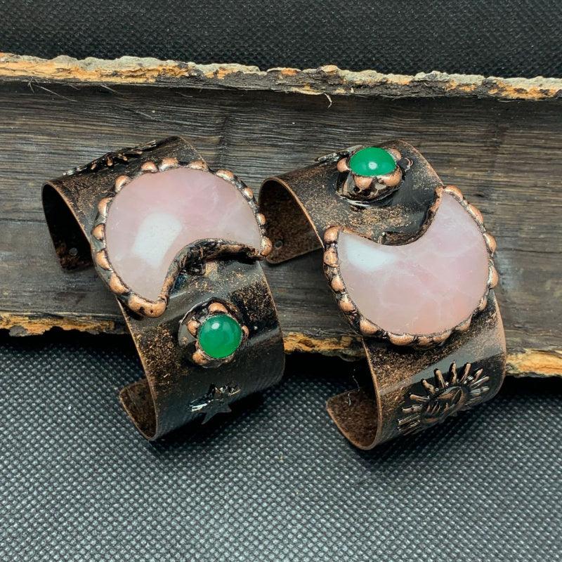 cuff bracelet with gemstones