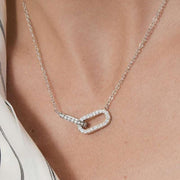 cz pave heart necklace