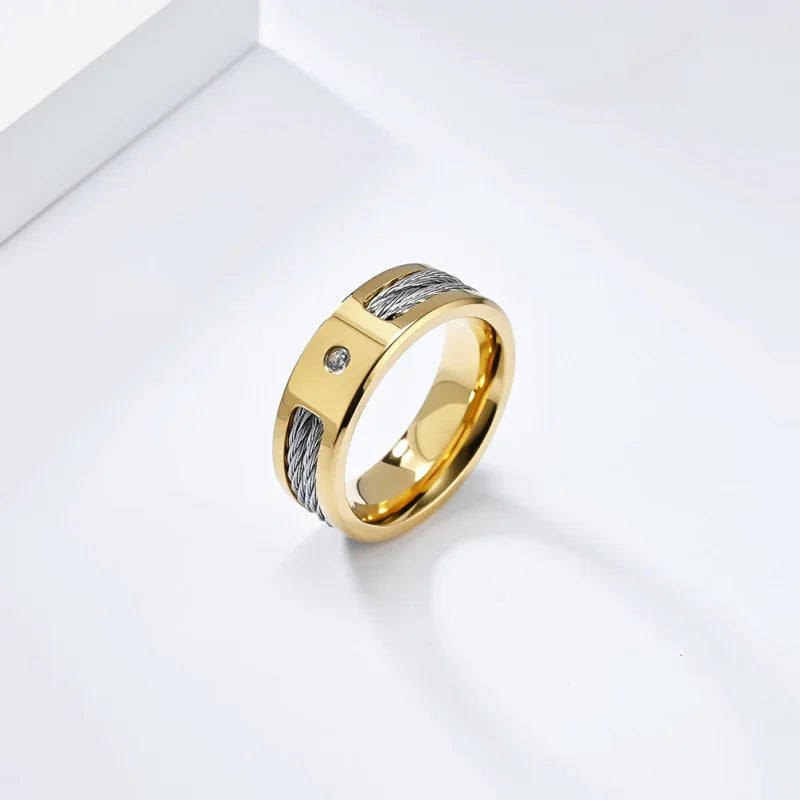 cz wedding band