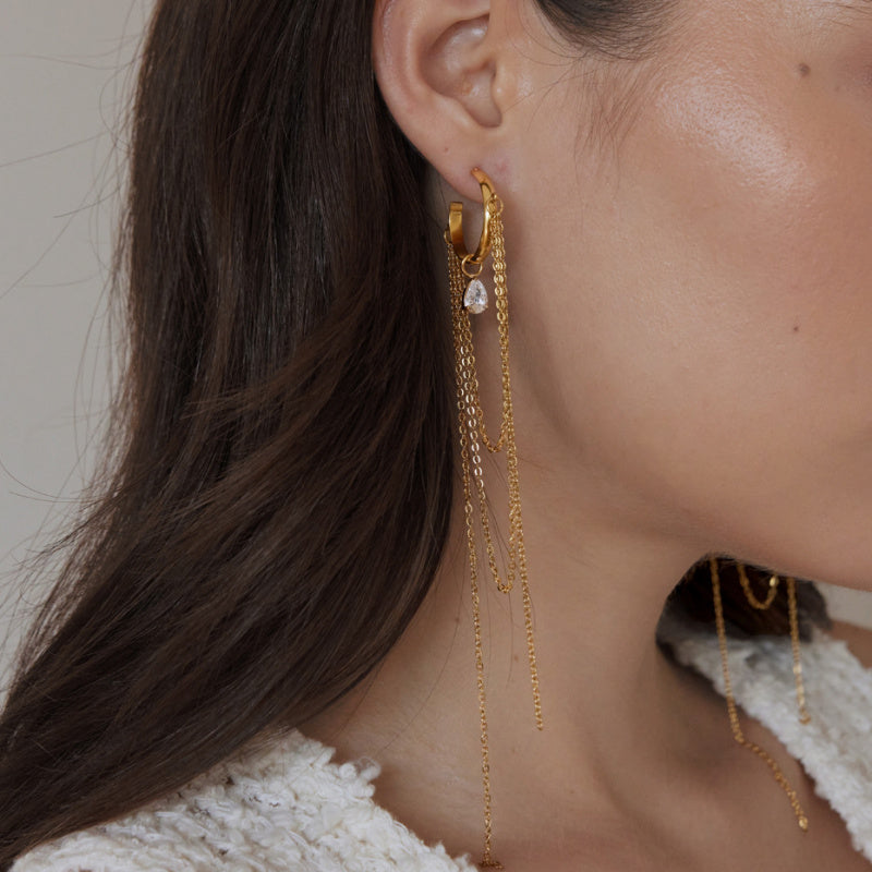 dangling tassel earring