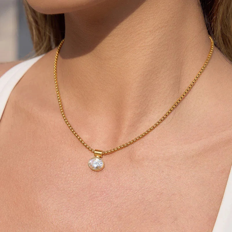 diamond cz necklace
