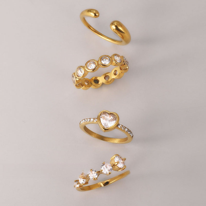 diamond heart ring gold