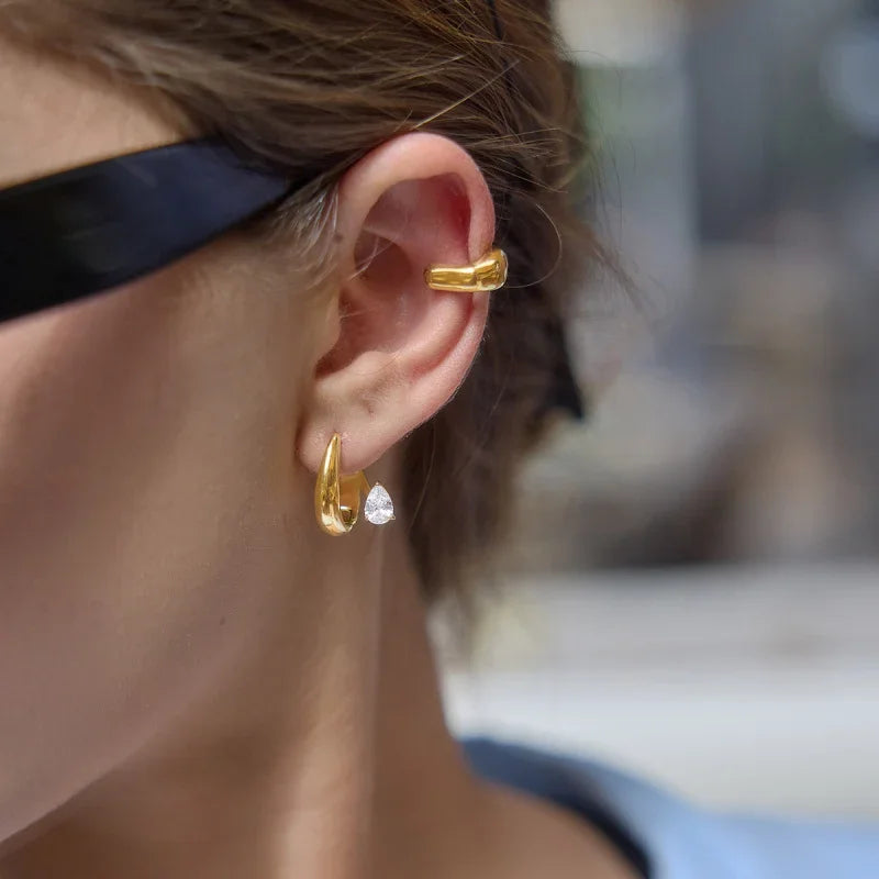 diamond hoop earrings
