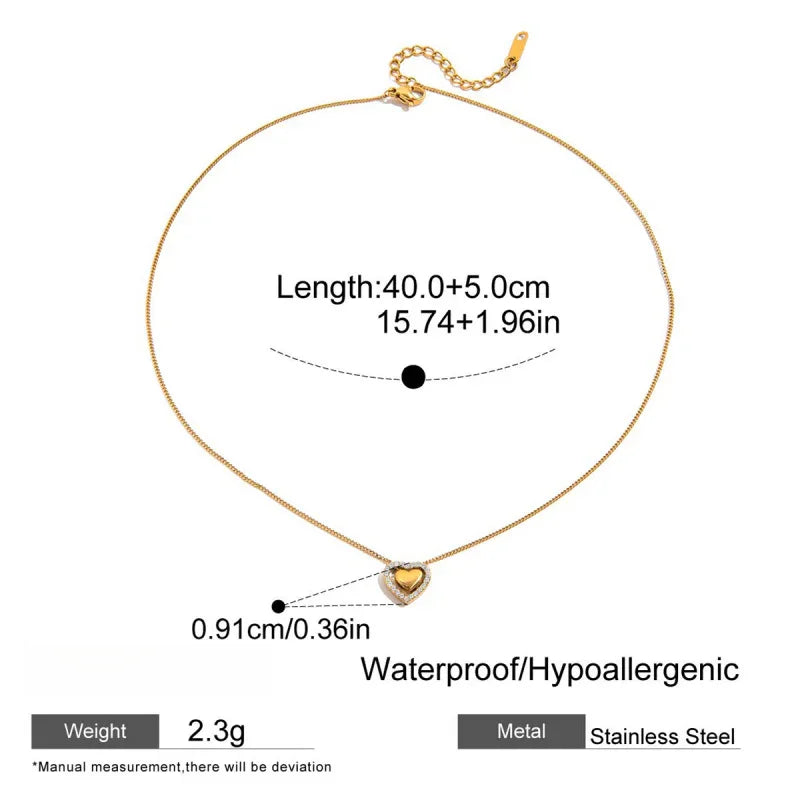 heart pendant necklace gold