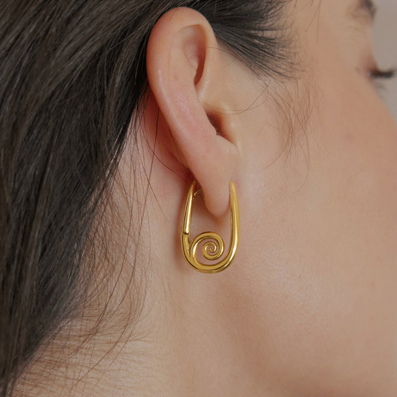 earrings gold statement