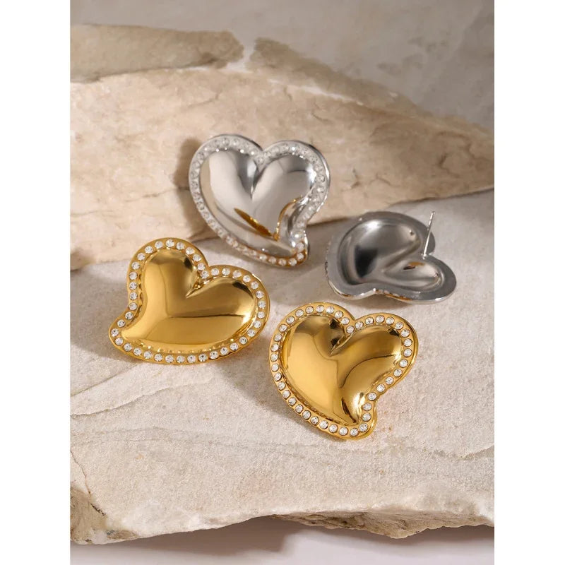 earrings heart earrings