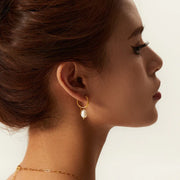 earrings hoops steel stars