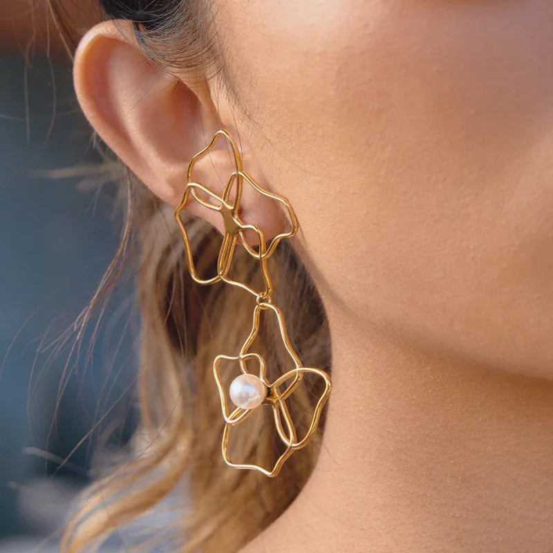 earrings steel of fashion
