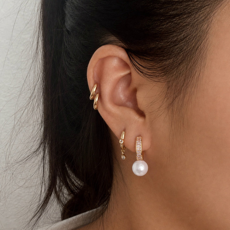 earrings white pearl