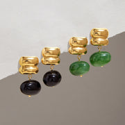 earrings with resin