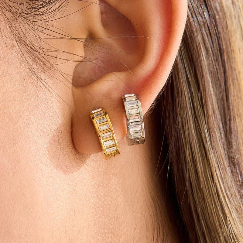 earrings with rhinestones