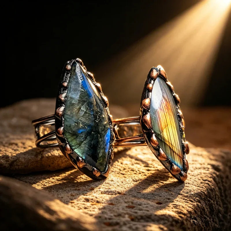 east west gemstone ring
