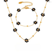 flower crystal jewelry