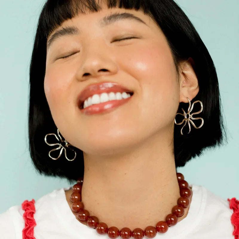 flower studs earrings