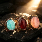 gemstone band rings for women