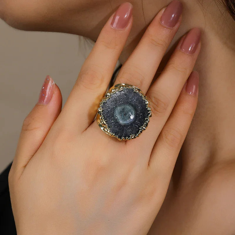 gemstone flower ring