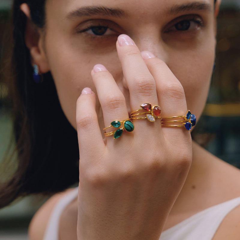 gemstone stacking ring