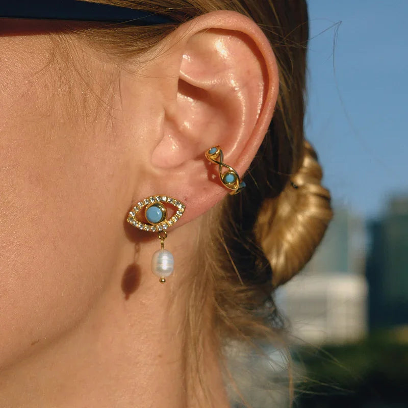 gemstone stud earrings