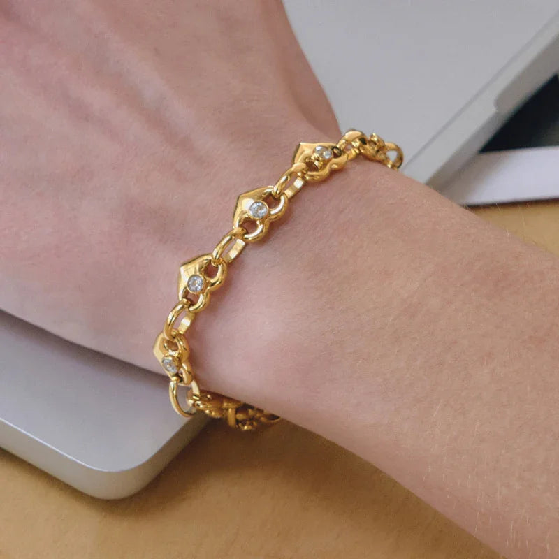 gold bracelet stack
