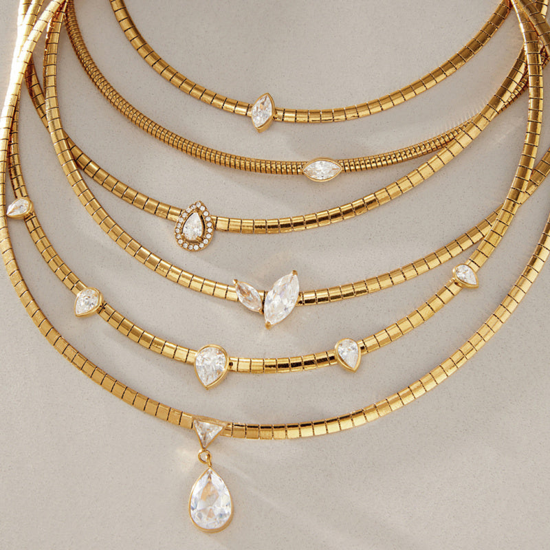 gold choker diamond necklace