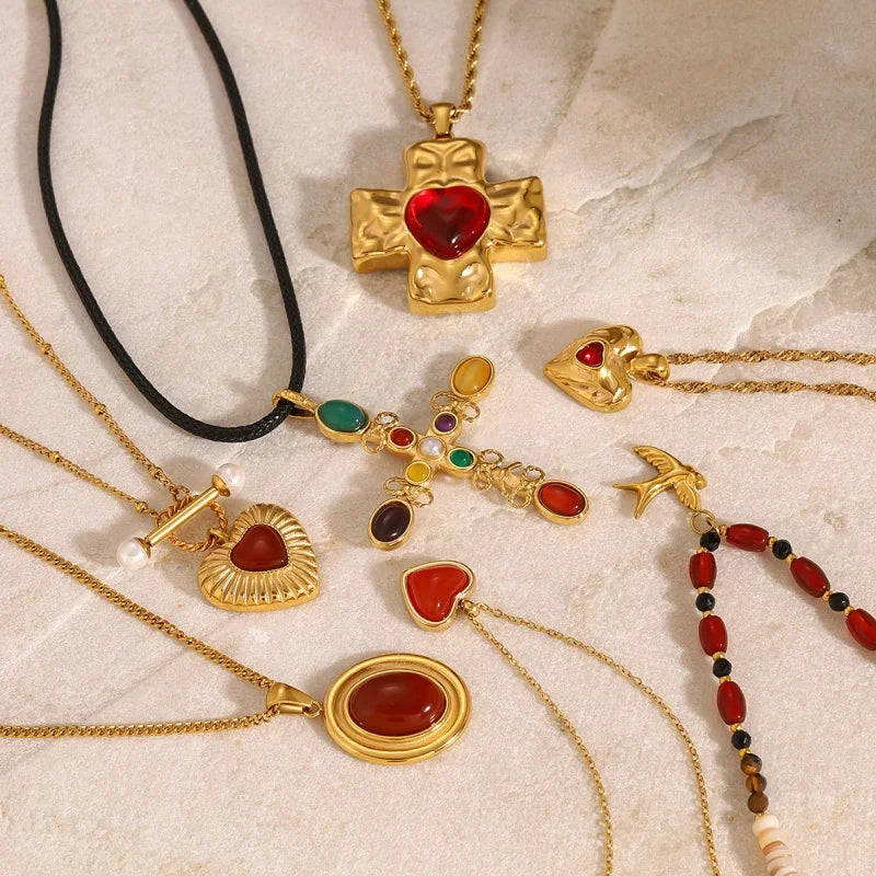 gold cross necklace for women