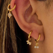gold dangle earrings