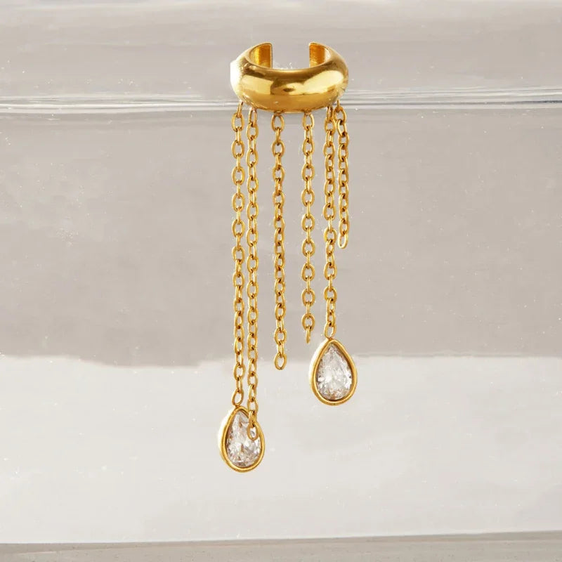 gold drop earrings