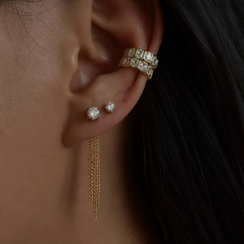 gold earing women