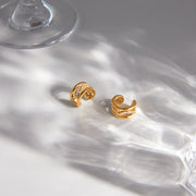 gold earrings cubic zirconia studs
