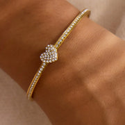 gold heart bracelet for women