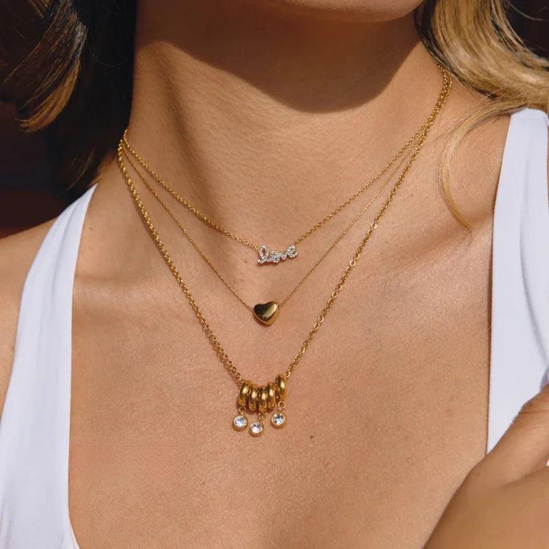 gold heart necklace