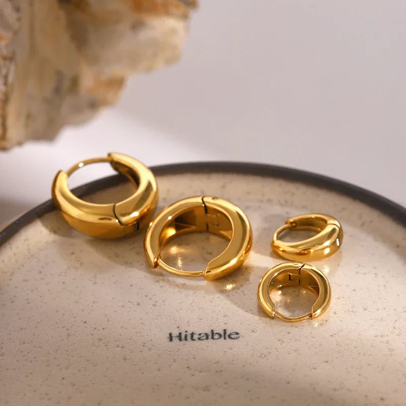 gold hoops earrings