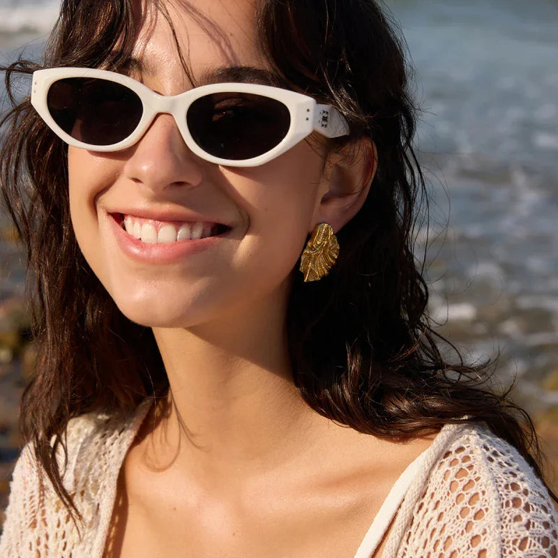 gold huggie earrings