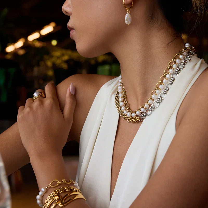 gold necklace stainless steel