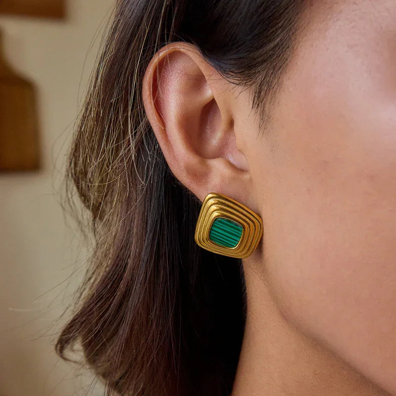 gold nuggets earrings