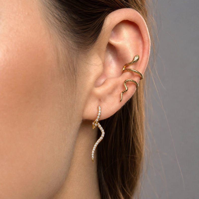 gold rhinestone drop earrings