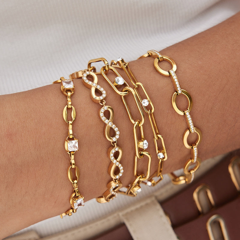 gold stack bracelets for women