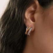 gold stainless steel hoop earrings